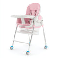 Seggioloni pappa-Legno-Plastica-Metallo-Tessuto-84x68x109 cm-Rosa-Bianco-Argento-Modern Soft Design