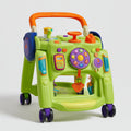 Girello per bambini - plastica - 61x45x57 cm - verde lime-arancione-viola-blu - educativo con pannello attività e ruote