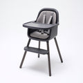 Seggioloni pappa-Plastica-Metallo-Tessuto-90x74x115 cm-Grigio-Nero-Argento-Modern Premium Plus
