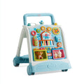 Girello per bambini - plastica - 58x42x53 cm - bianco-azzurro-arancione-giallo - educativo con pannello musicale e ruote