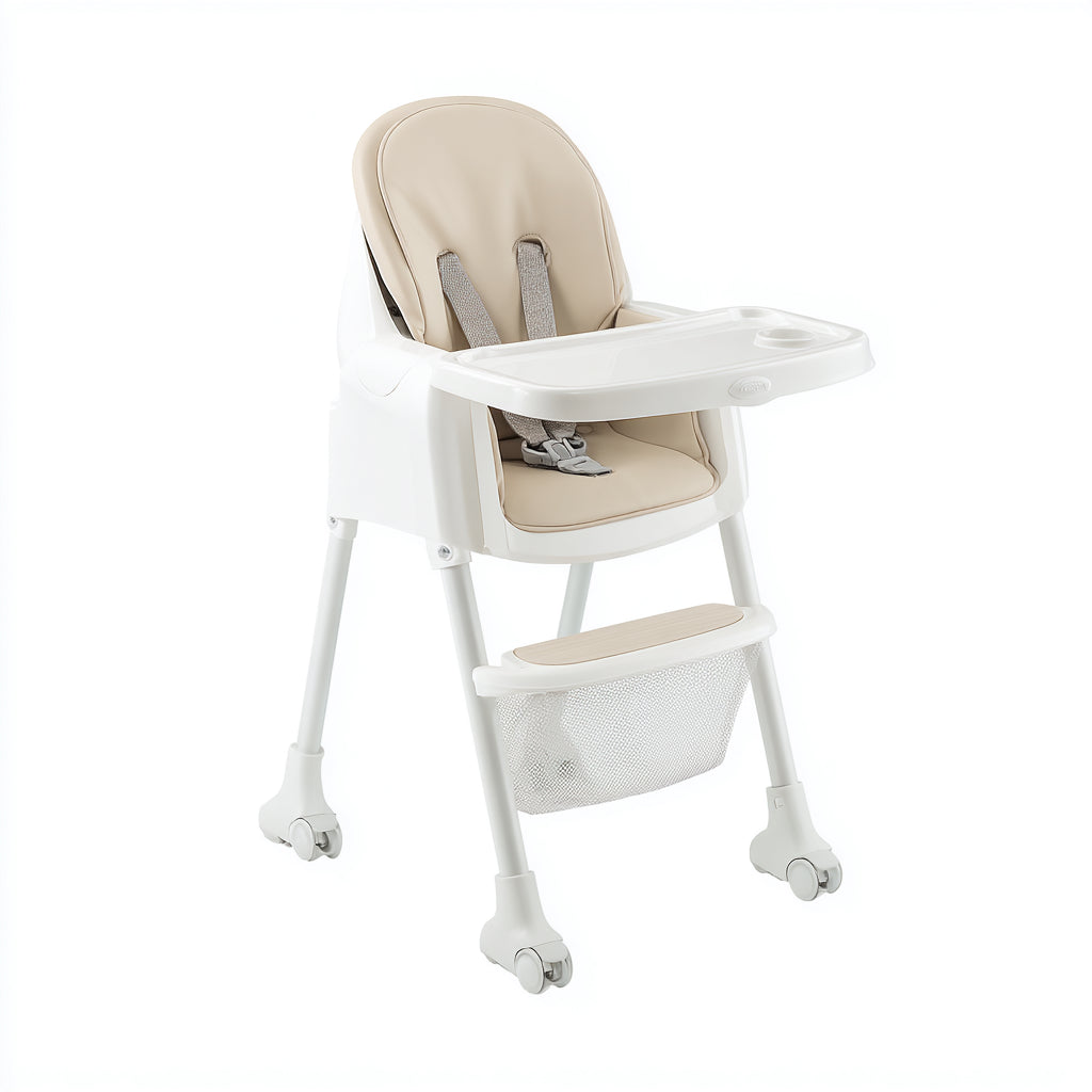 Seggioloni pappa-Plastica-Tessuto-74x58x98 cm-Beige-Bianco-Modern Design