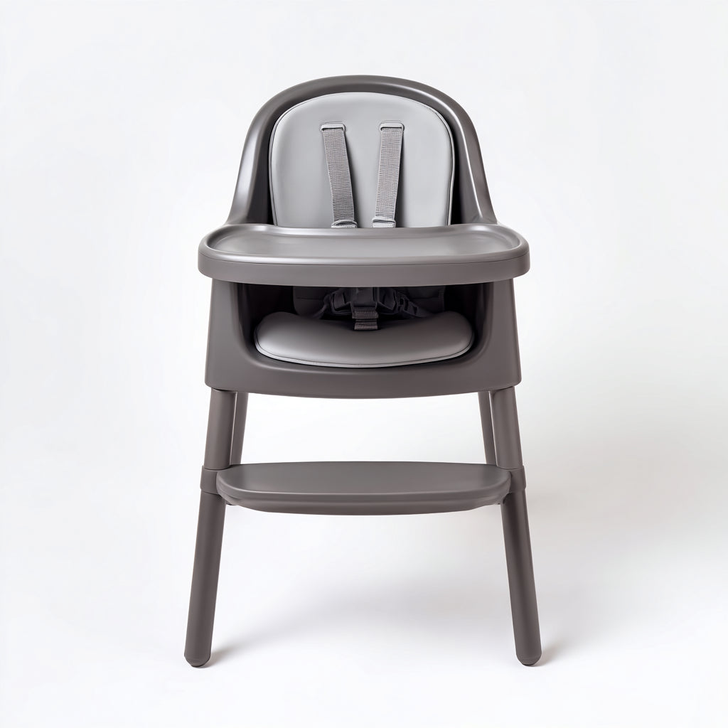 Seggioloni pappa-Plastica-Metallo-Tessuto-88x72x113 cm-Grigio-Nero-Modern Premium